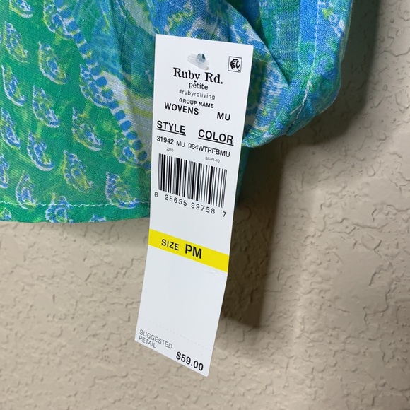 Ruby Rd. Petite Button down Shirt - Picture 3 of 6